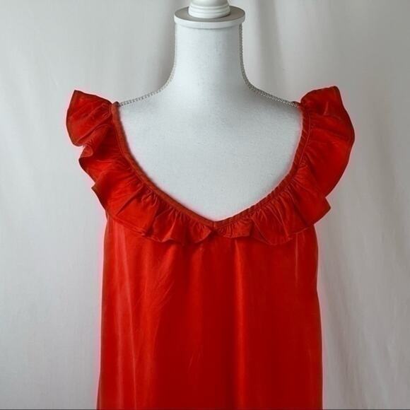 Grace Atwood The Drop 100% Tencel Tangerine Maxi Dress w pockets - Picture 2 of 7